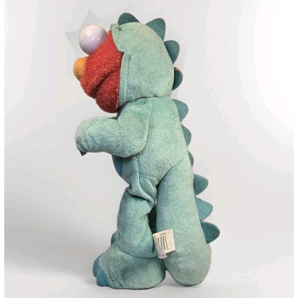 Sesame Street Tickle Me Elmo Dino Dinosaur Stomp Dancing Plush Toy  Tested Works - Picture 2 of 6